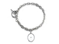 FJC Finejewelers Sterling Silver Oval Charm Locket Toggle Bracelet