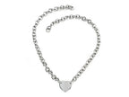 FJC Finejewelers Sterling Silver 16 inches Heart Charm Necklace