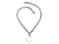 FJC Finejewelers Sterling Silver 16 inches Heart Charm Necklace