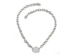 FJC Finejewelers Sterling Silver 18 inches Oval Charm Necklace
