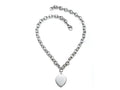 FJC Finejewelers Sterling Silver 18 inches Heart Drop Charm Necklace