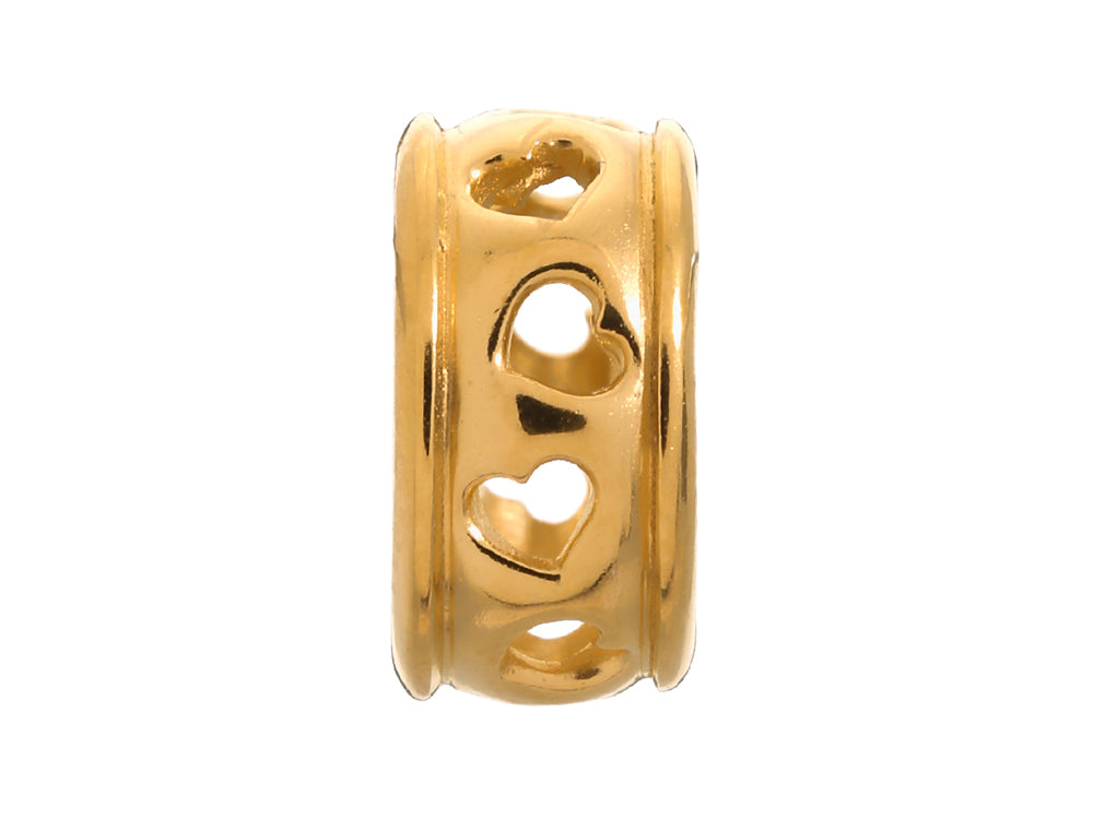 Endless Jewelry Row Of Hearts Gold-Tone Finish