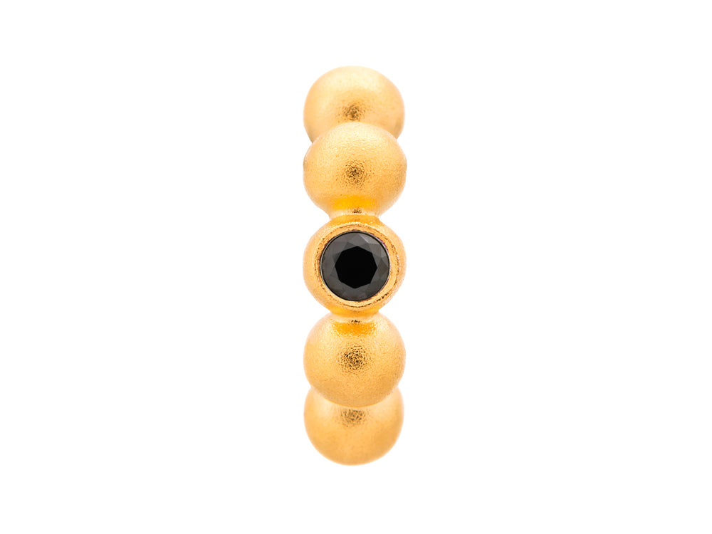 Endless Jewelry Black Flashy Dot Black Cubic Zirconia Gold-Tone Finish