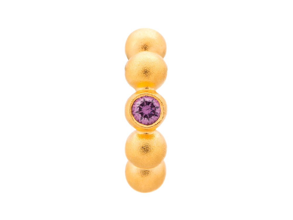 Endless Jewelry Amethyst Flashy Dot Amethyst Cubic Zirconia Gold-Tone Finish
