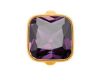 Endless Jewelry Big Amethyst Cube Amethyst Crystal Gold-Tone Finish