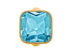 Endless Jewelry Big Sky Blue Cube Sky Blue Crystal Gold-Tone Finish