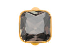 Endless Jewelry Big Smokey Cube Smokey Crystal Gold-Tone Finish