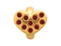 Endless Jewelry Garnet Heart Of Love Garnet Cubic Zirconia Gold-Tone Finish