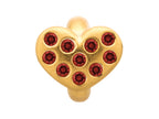 Endless Jewelry Garnet Heart Of Love Garnet Cubic Zirconia Gold-Tone Finish