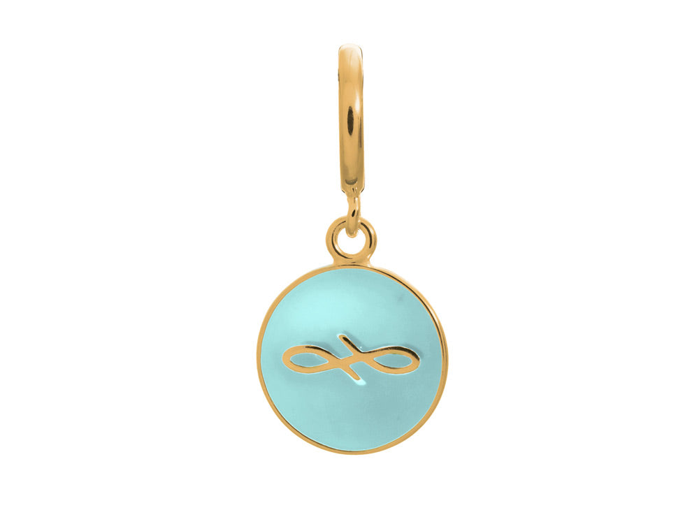 Endless Jewelry Light Blue Endless Coin Light Blue Enamel Gold-Tone Finish