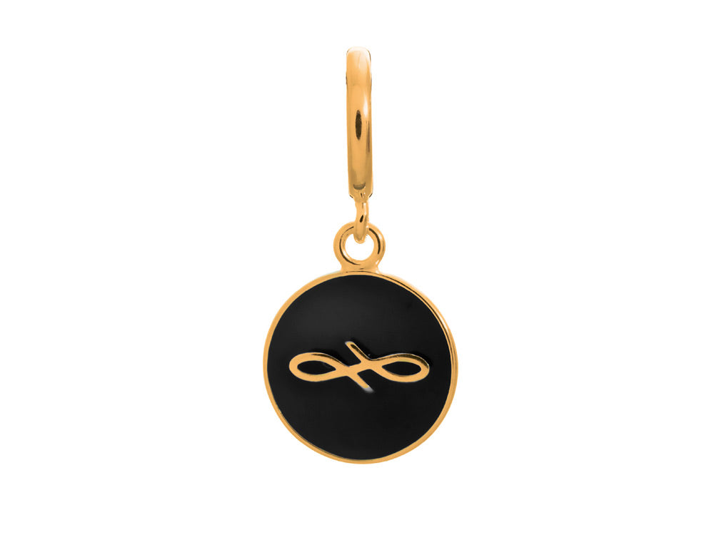 Endless Jewelry Black Endless Coin Black Enamel Gold-Tone Finish