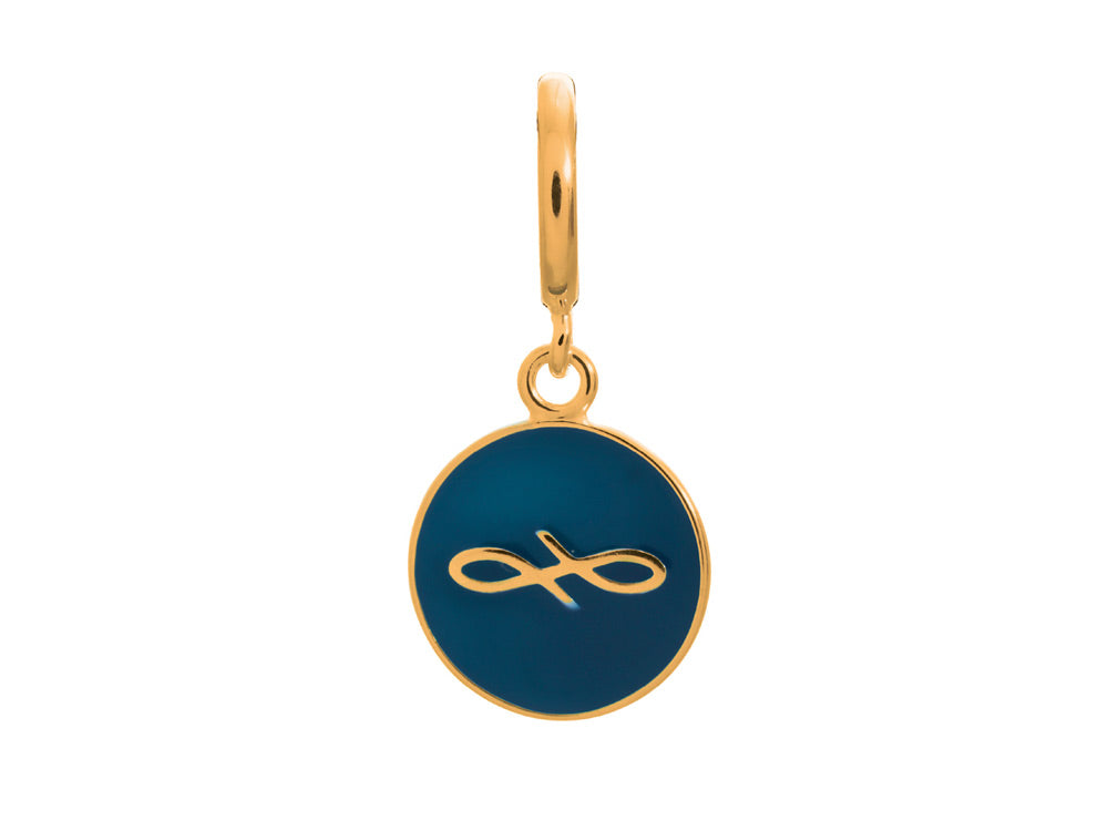 Endless Jewelry Navy Endless Coin Navy Enamel Gold-Tone Finish