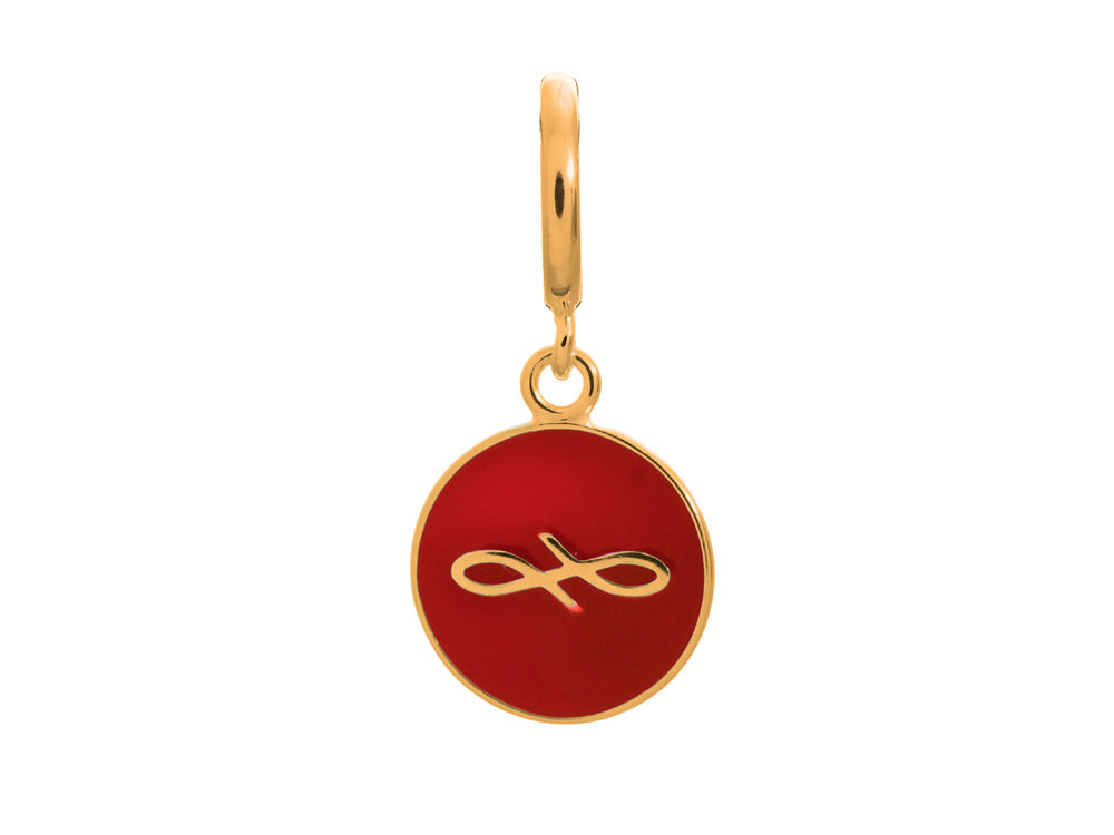 Endless Jewelry Red Endless Coin Red Enamel Gold-Tone Finish
