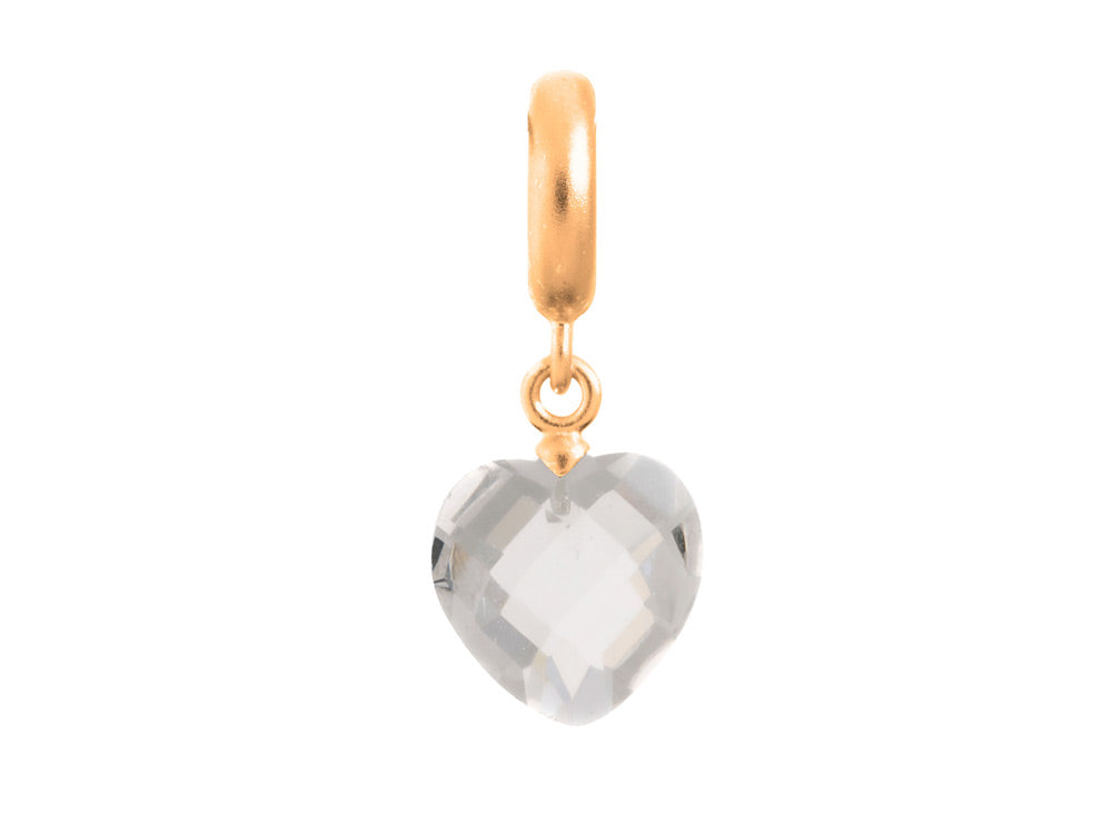 Endless Jewelry Clear Heart Cut Drop Clear Crystal Gold-Tone Finish