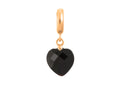 Endless Jewelry Black Heart Cut Drop Black Crystal Gold-Tone Finish