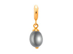 Endless Jewelry Grey Pearl Drop Grey Pearl Gold-Tone Finish