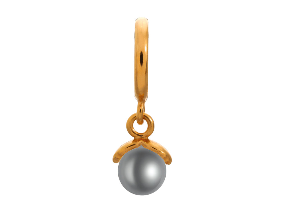 Endless Jewelry Grey Apple Pearl Grey Pearl Gold-Tone Finish