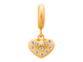 Endless Jewelry White Million Heart Drop White Cubic Zirconia Gold-Tone Finish