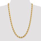 FJC Finejewelers 9 Inch 14k 8mm bright-cut Rope Chain Ankle Bracelet (Smaller Ankles)