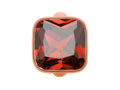 Endless Jewelry Big Garnet Cube Garnet Crystal Rose Gold-Tone Finish