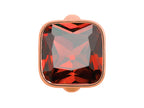 Endless Jewelry Big Garnet Cube Garnet Crystal Rose Gold-Tone Finish