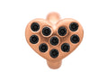 Endless Jewelry Black Heart Of Love Black Cubic Zirconia Rose Gold-Tone Finish