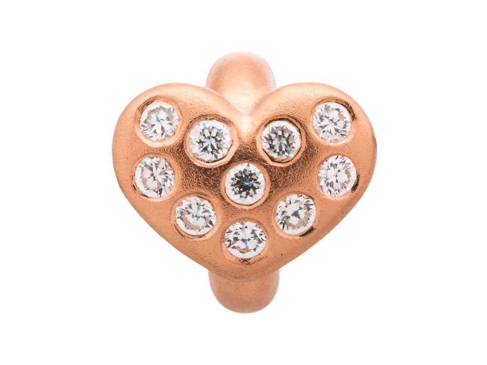 Endless Jewelry White Heart Of Love White Cubic Zirconia Rose Gold-Tone Finish