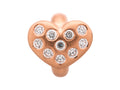 Endless Jewelry White Heart Of Love White Cubic Zirconia Rose Gold-Tone Finish