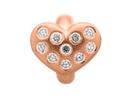 Endless Jewelry White Heart Of Love White Cubic Zirconia Rose Gold-Tone Finish