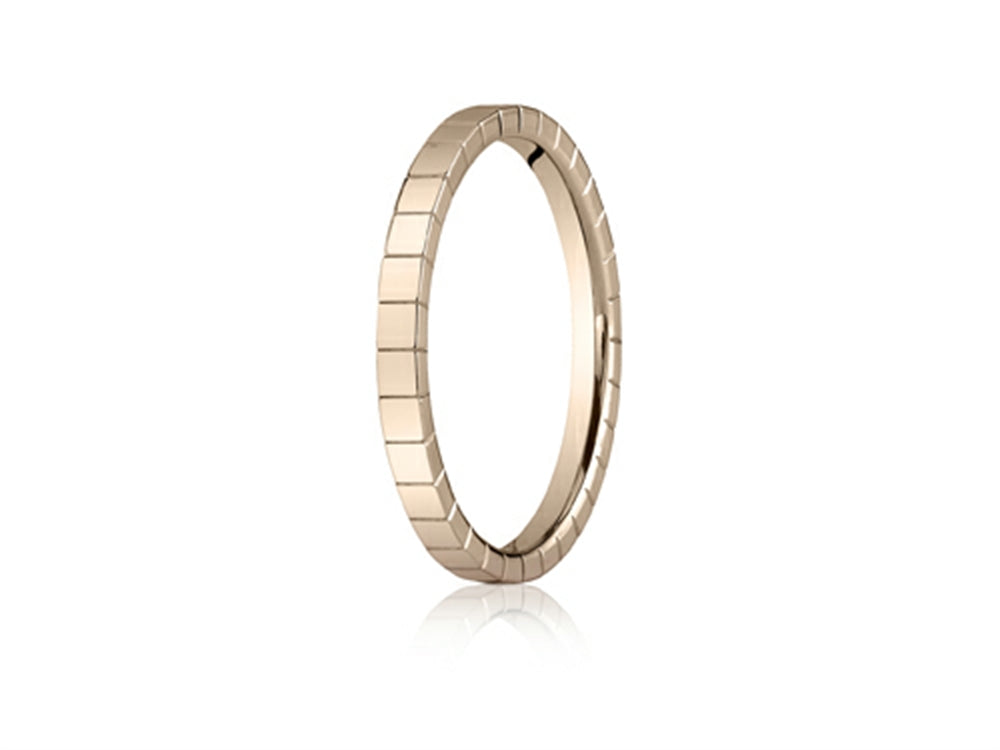 Benchmark® 2mm High Polished Carved Design Wedding Band Ring