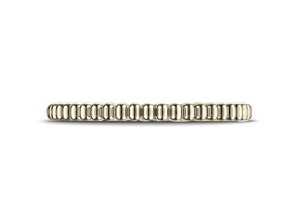 Benchmark® 14k Gold 2mm Gear Cut Design Wedding Band Ring