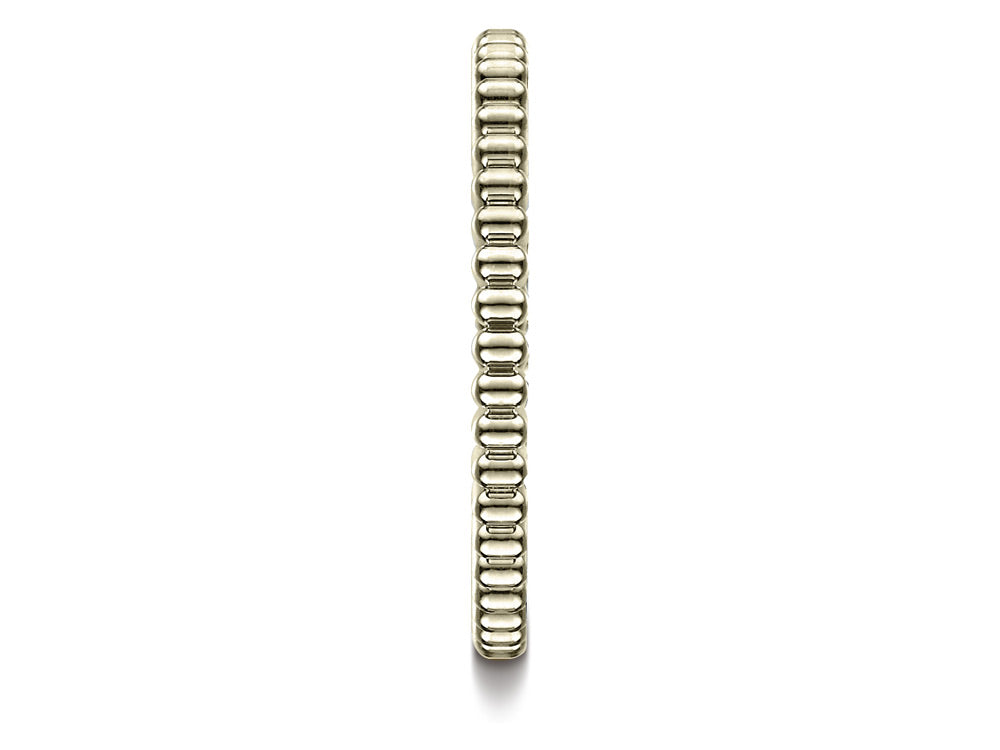 Benchmark® 14k Gold 2mm Gear Cut Design Wedding Band Ring