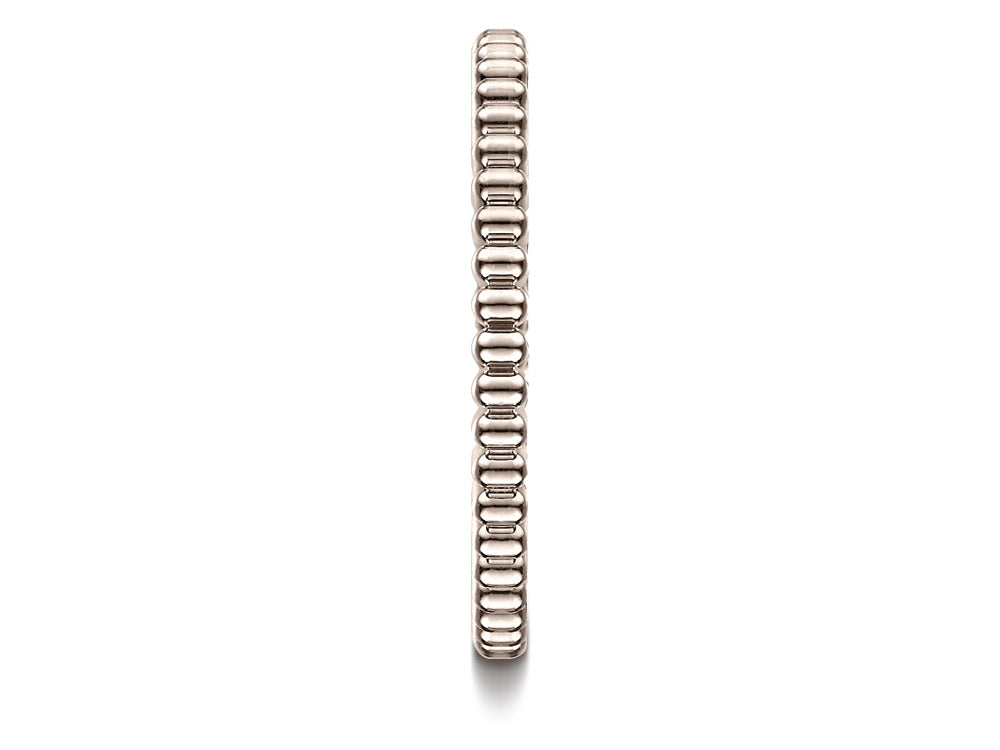 Benchmark® 14k Rose Gold 2mm Gear Cut Design Wedding Band Ring