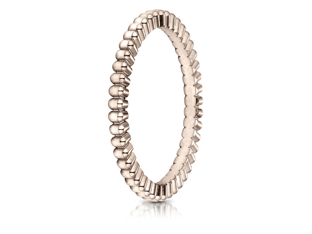 Benchmark® 14k Rose Gold 2mm Gear Cut Design Wedding Band Ring