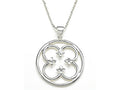 Finejewelers 925 Sterling Silver Floral Pendant Necklace / Neckalce
