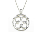 Finejewelers 925 Sterling Silver Floral Pendant Necklace / Neckalce