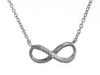 Finejewelers 925 Sterling Silver Cubic Zirconia Infiniti Pendant Necklace on 18 Inch Chain