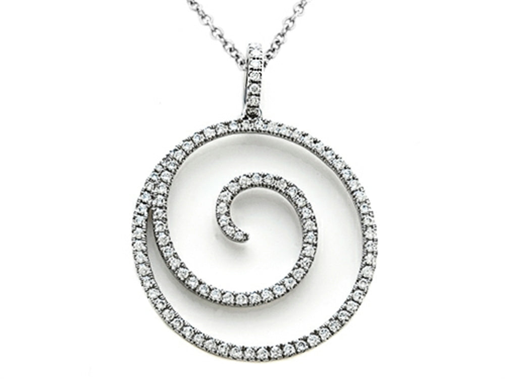 Karina B™ Diamond Fashion Wave Pendant Necklace