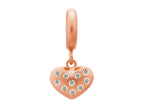 Endless Jewelry White Million Heart Drop White Cubic Zirconia Rose Gold-Tone Finish