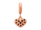 Endless Jewelry Black Million Heart Drop Black Cubic Zirconia Rose Gold-Tone Finish