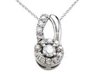Finejewelers Round Diamonds Pendant Necklace