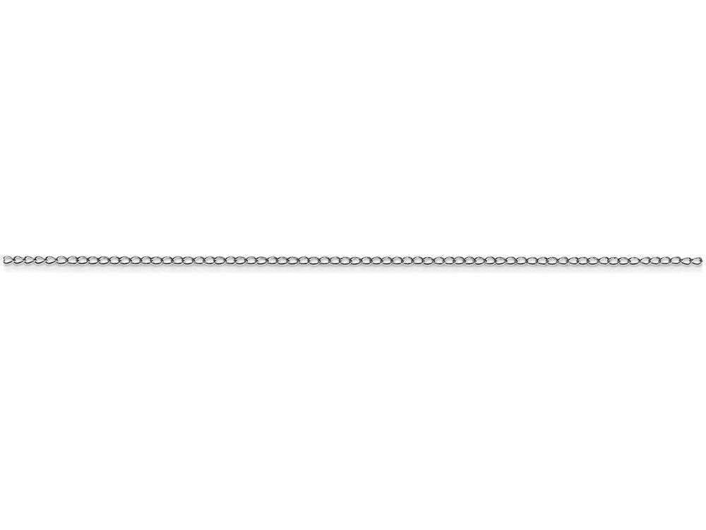 FJC Finejewelers 16 Inch 14k White Gold Carded Curb Chain Necklace