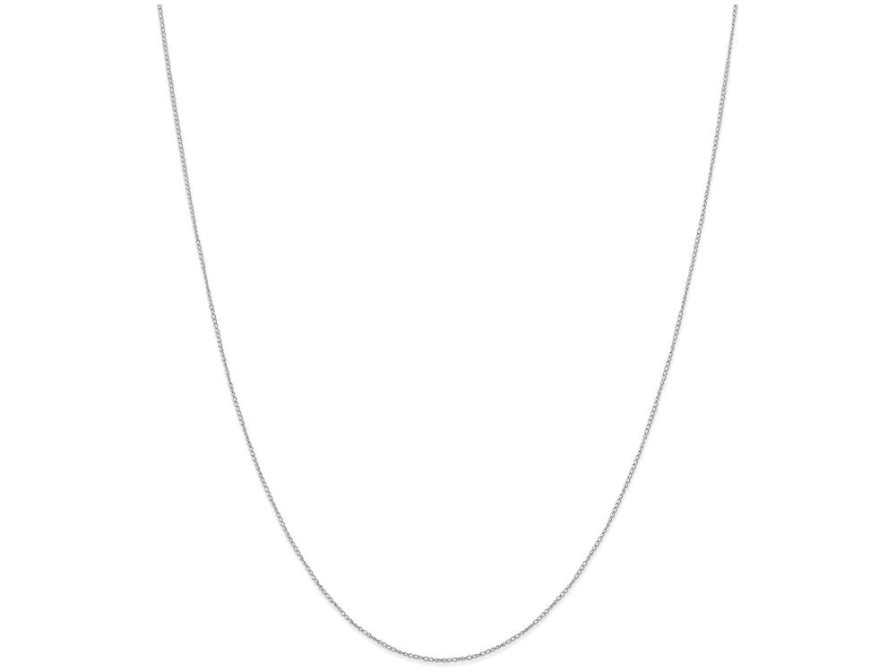 FJC Finejewelers 16 Inch 14k White Gold Carded Curb Chain Necklace