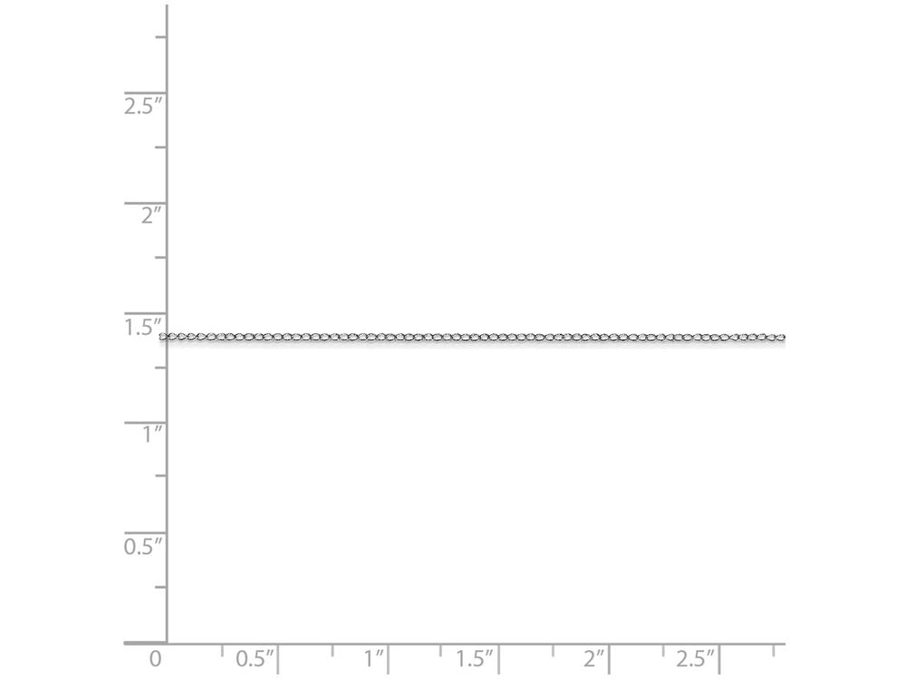FJC Finejewelers 24 Inch 14k White Gold Carded Curb Chain Necklace