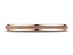 Benchmark® 14k Rose Gold 2mm High Polished Milgrain Center Design Wedding Band Ring