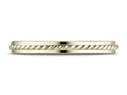 Benchmark® 14k Gold 2mm High Polished Rope Center Design Wedding Band Ring