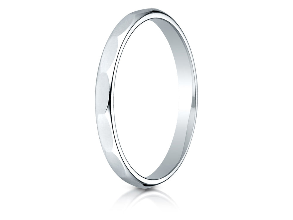 Benchmark® 14k Gold 2mm High Polished Faceted Design Wedding Band Ring
