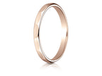 Benchmark® 14k Rose Gold 2mm High Polished Faceted Design Wedding Band Ring