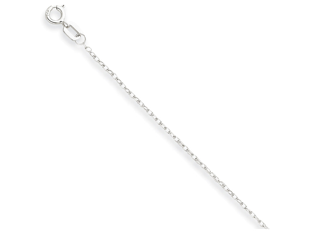 FJC Finejewelers 18 Inch 14k White Gold Carded Cable Rope Chain Necklace