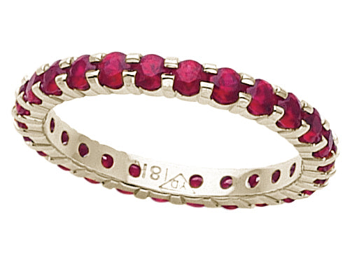 Karina B™ Genuine Ruby Shared Prongs Eternity Band